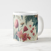 Ontdek het prachtige Floral Botanical patroon van  Grote Koffiekop (Voorkant rechts)