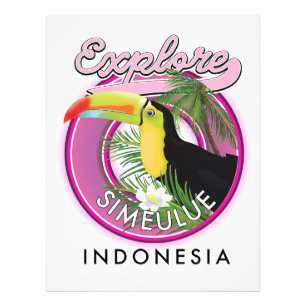 Ontdek het Simeulue Indonesië logo. Foto Afdruk