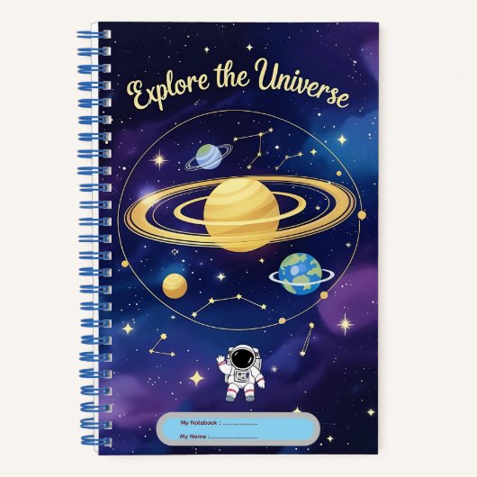 Ontdek het universum - Astronomy Notitieboek Hoesj (Voorkant)