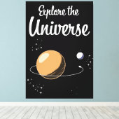 Ontdek het universum canvas afdruk (Insitu (Houten vloer))