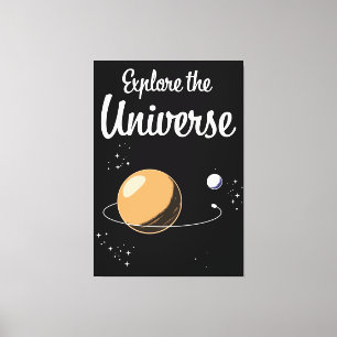 Ontdek het universum canvas afdruk