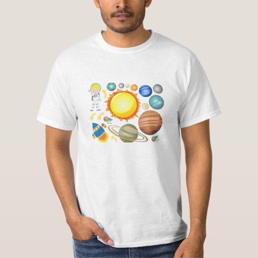 Ontdek het universum in stijl t-shirt (Voorkant)