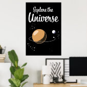 Ontdek het universum poster (Thuiskantoor)