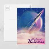 Ontdek het universum  ruimte poster briefkaart (Voorkant / Achterkant)