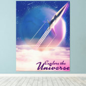 Ontdek het universum  ruimte poster canvas afdruk (Insitu (Houten vloer))