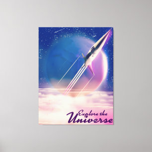 Ontdek het universum  ruimte poster canvas afdruk