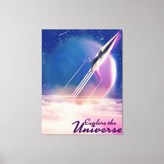 Ontdek het universum  ruimte poster canvas afdruk (Voorkant)