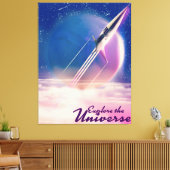 Ontdek het universum  ruimte poster canvas afdruk (Insitu (Woonkamer))