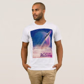 Ontdek het universum ruimte poster t-shirt (Voorkant volledig)