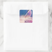 Ontdek het universum ruimte poster vierkante sticker (Tas)