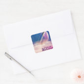 Ontdek het universum ruimte poster vierkante sticker (Envelop)