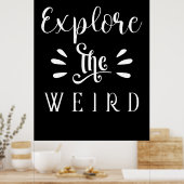 Ontdek het vreemde lettertype-ontwerp met typograf poster (Keuken)