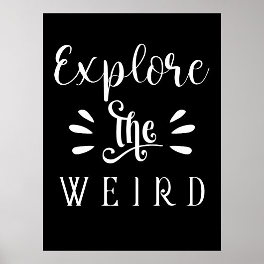Ontdek het vreemde lettertype-ontwerp met typograf poster (Voorkant)