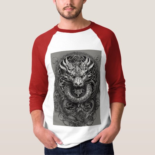 "Ontdek het vuur binnenin: Dragon Tattoo T-shirts" T-shirt (Voorkant)