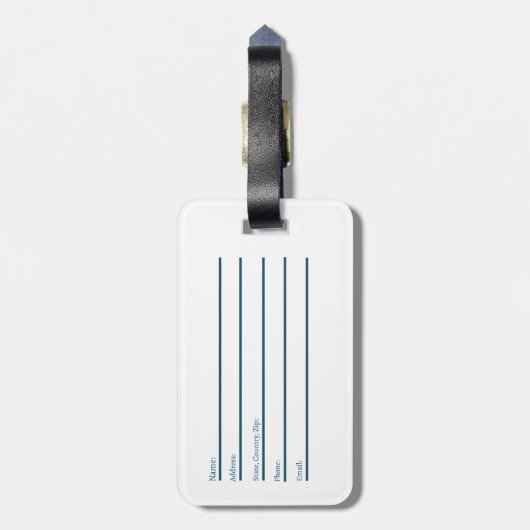 Ontdek het Wereld Bagagelabel (Achterkant verticaal)