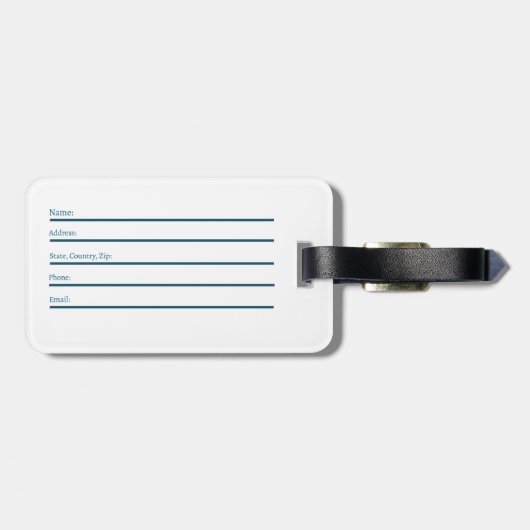 Ontdek het Wereld Bagagelabel (Achterkant horizontaal)