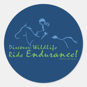Ontdek het wild - Duurpaarden Ronde Sticker