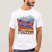 Ontdek het woestijnlandschap van Arizona T-shirt (Voorkant)