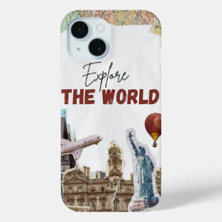 Ontdek het World Travel iPhone 15 Hoesje