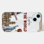 Ontdek het World Travel iPhone 15 Hoesje (Achterkant (horizontaal))