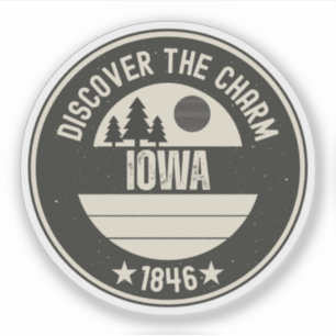 Ontdek Iowa- Ontwerpen voor elke liefhebber Sticker