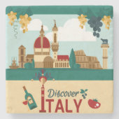 Ontdek Italië Stenen Onderzetter (Voorkant)