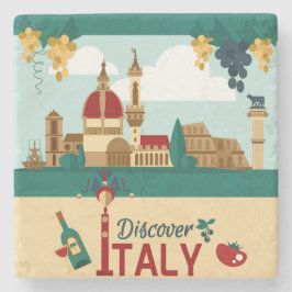 Ontdek Italië Stenen Onderzetter