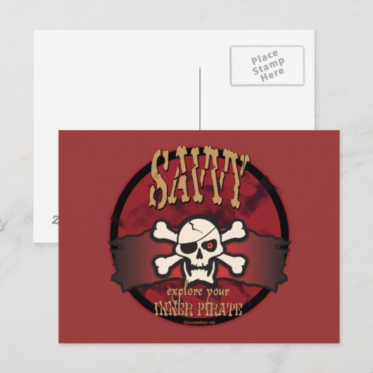 Ontdek je binnenste piraat briefkaart (Voorkant / Achterkant)