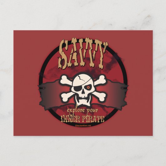 Ontdek je binnenste piraat briefkaart (Voorkant)
