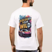 Ontdek je wilde kant: Fel sportauto T-shirt (Achterkant)