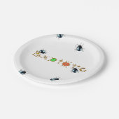 Ontdek (leuke bugs) papieren bordje (Gekanteld)