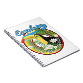 Ontdek logo reizen Placencia Belize Notitieboek (Rechterzijde)