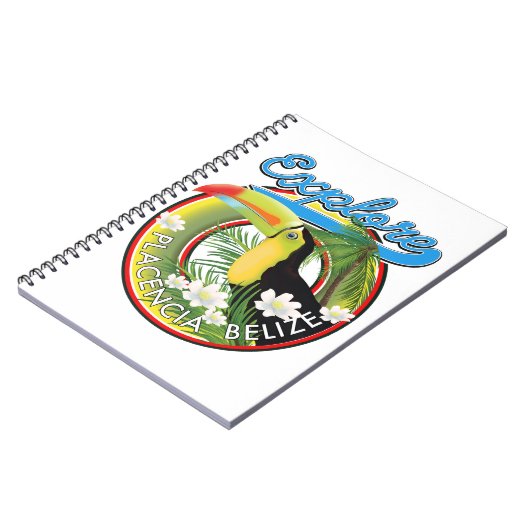 Ontdek logo reizen Placencia Belize Notitieboek (Linkerzijde)