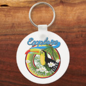 Ontdek logo reizen Placencia Belize Sleutelhanger (Voorkant)