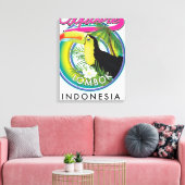 Ontdek Lombok Indonesië Reis logo Canvas Afdruk (Insitu (Woonkamer))