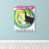 Ontdek Lombok Indonesië Reis logo Canvas Afdruk (Insitu (Houten vloer))