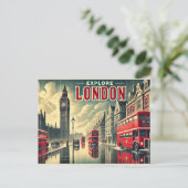 "Ontdek Londen" Briefkaart (Staand voorkant)