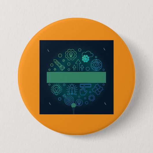 Ontdek meer grafisch ontwerp ronde button 7,6 cm (Voorkant)