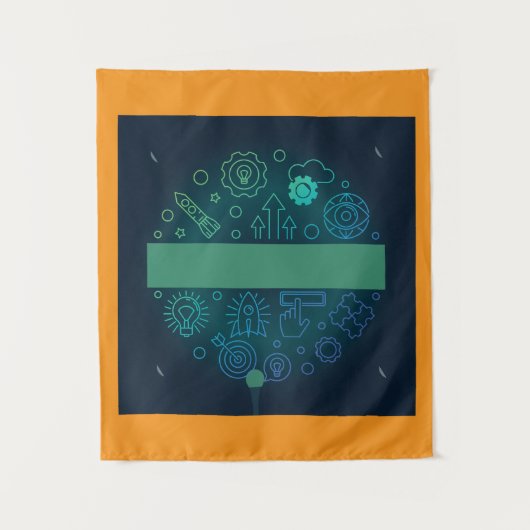 Ontdek meer grafisch ontwerp wandkleed (Voorkant)