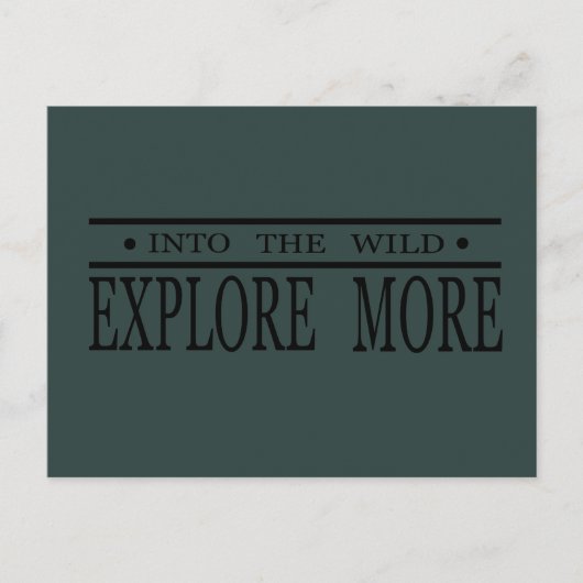 Ontdek meer in het wild wandelen briefkaart (Voorkant)