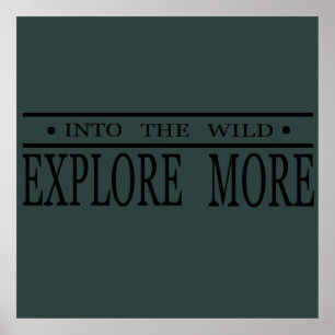 Ontdek meer in het wild wandelen poster