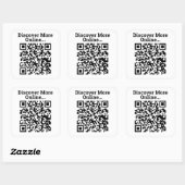 Ontdek meer Online QR Code Design Large Vierkante Sticker (Vel)