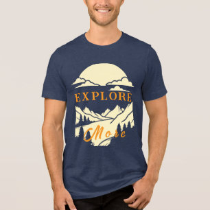 Ontdek meer – op avontuur geïnspireerd Tri-Blend shirt