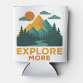 Ontdek meer – Retro Mountain & Forest Adventure Blikjeskoeler (Voorkant)
