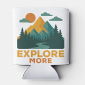 Ontdek meer – Retro Mountain & Forest Adventure Blikjeskoeler (Achterkant)