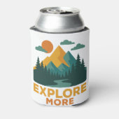 Ontdek meer – Retro Mountain & Forest Adventure Blikjeskoeler (Blikje Achterkant)