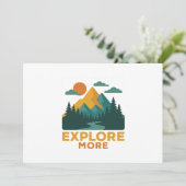 Ontdek meer – Retro Mountain & Forest Adventure Kaart (Staand voorkant)