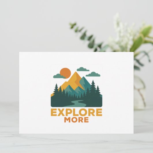 Ontdek meer – Retro Mountain & Forest Adventure Kaart (Staand voorkant)