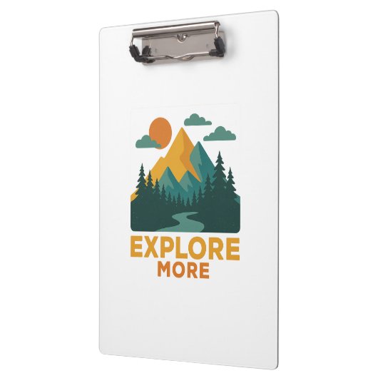 Ontdek meer – Retro Mountain & Forest Adventure Klembord (Links)