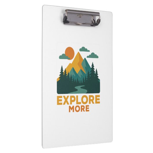 Ontdek meer – Retro Mountain & Forest Adventure Klembord (Rechts)
